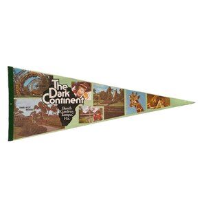 Vintage Busch Gardens Tampa The Dark Continent Souvenir Pennant